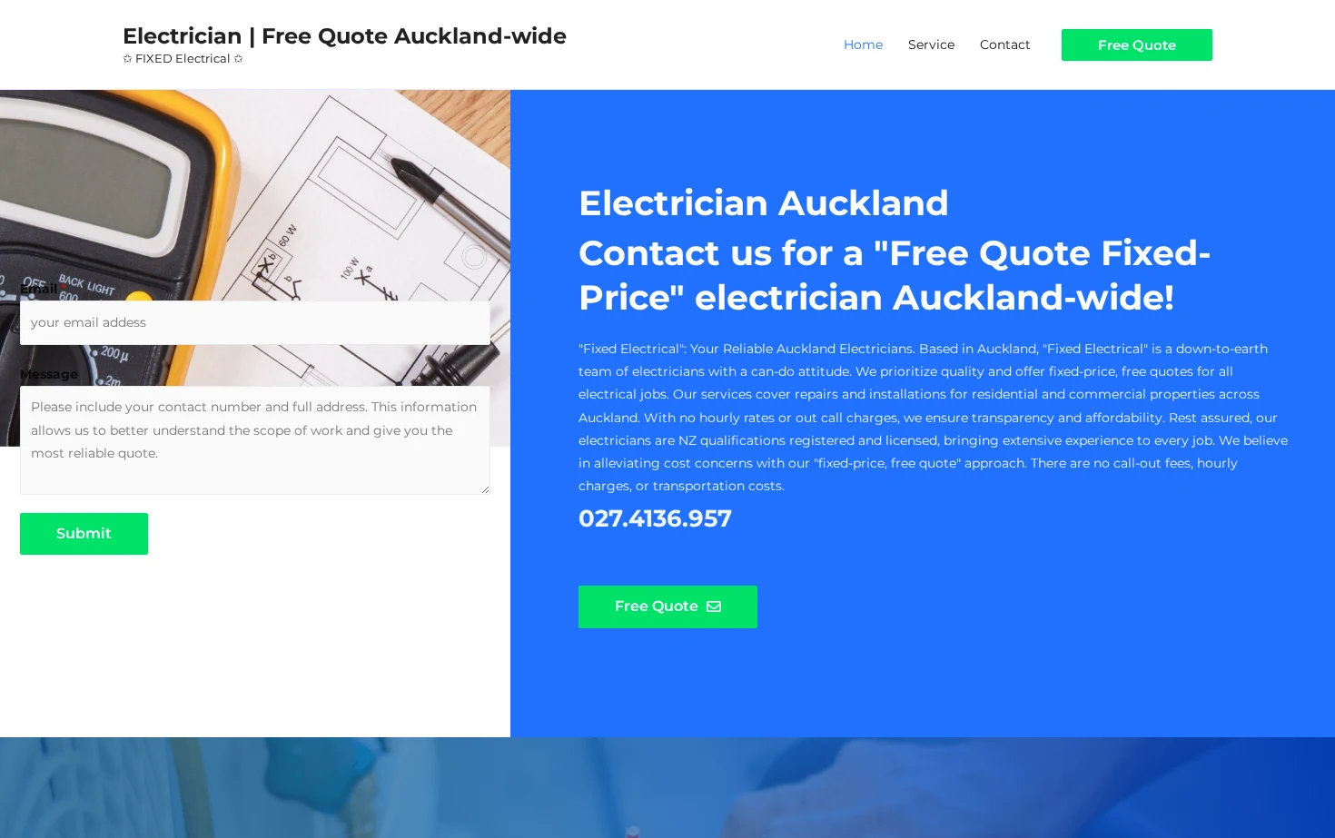 FIXED Electrical 页面快照